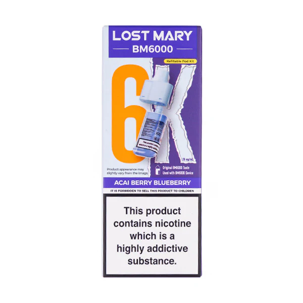 Acai Berry Blueberry BM6000 Prefilled Pod + Refill by Lost Mary