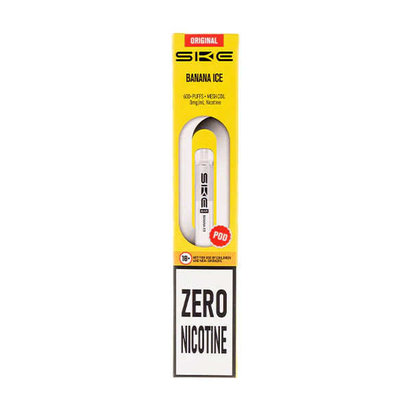 Banana Ice Crystal Bar 600 Zero Nicotine Prefilled Pods by SKE