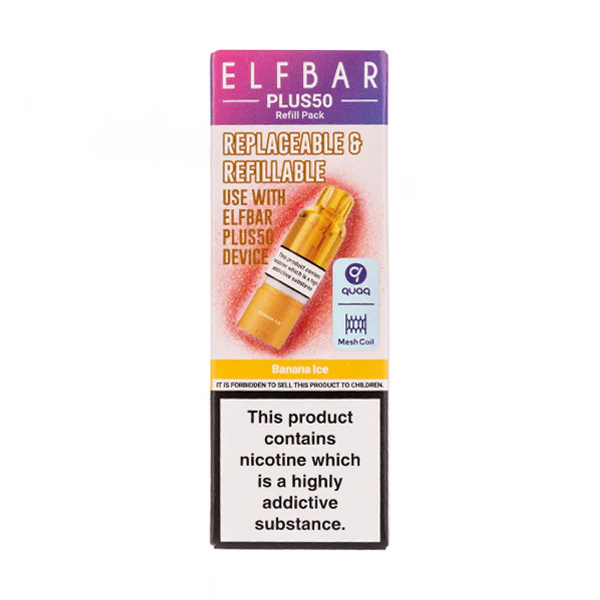 Banana Ice Plus 50 Prefilled Pod + Refill by Elf Bar