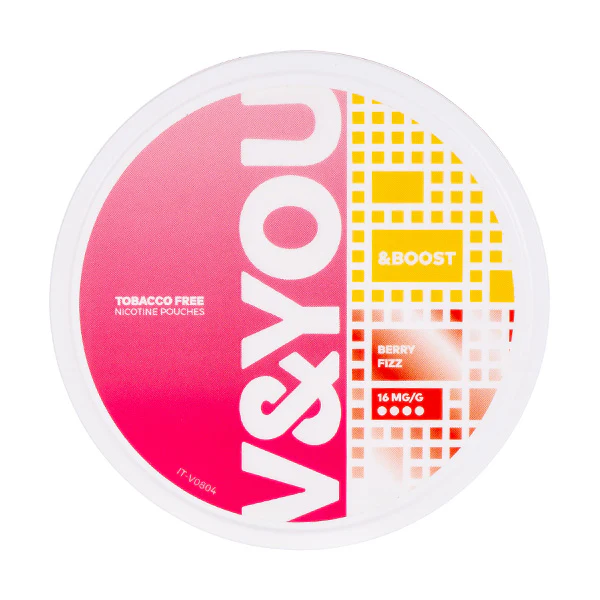 Berry Fizz &Boost Nicotine Pouches by V&YOU