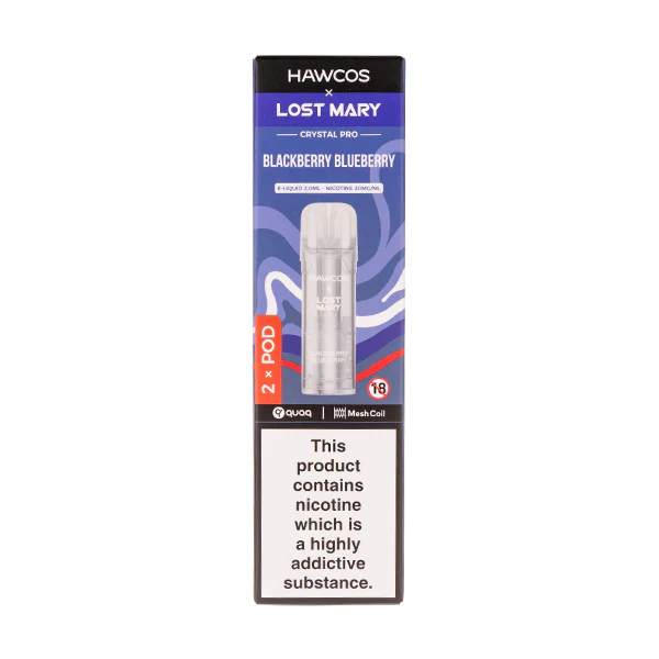 Blackberry Blueberry Crystal Pro Prefilled Pods by Hawcos x Lost Mary