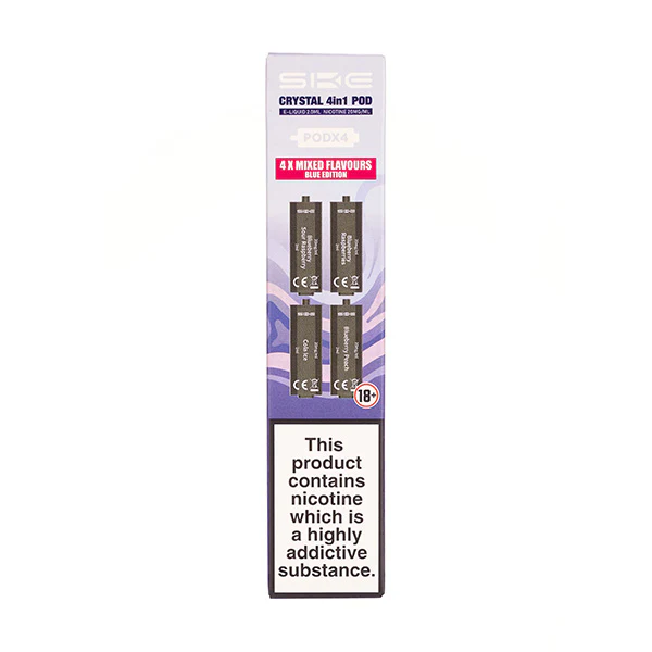 Blue Edition Crystal 4 in 1 Prefilled Pods by SKE
