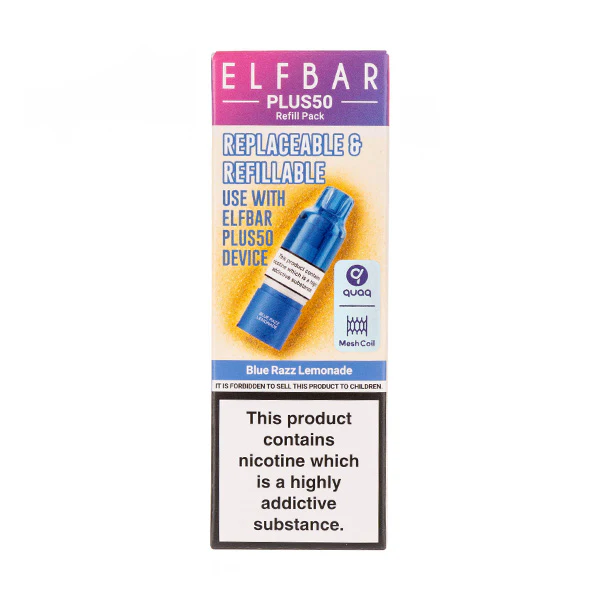 Blue Razz Lemonade Plus 50 Prefilled Pod + Refill by Elf Bar