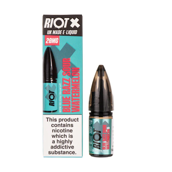 Blue Razz Sour Watermelon Nic Salt E-Liquid by Riot X