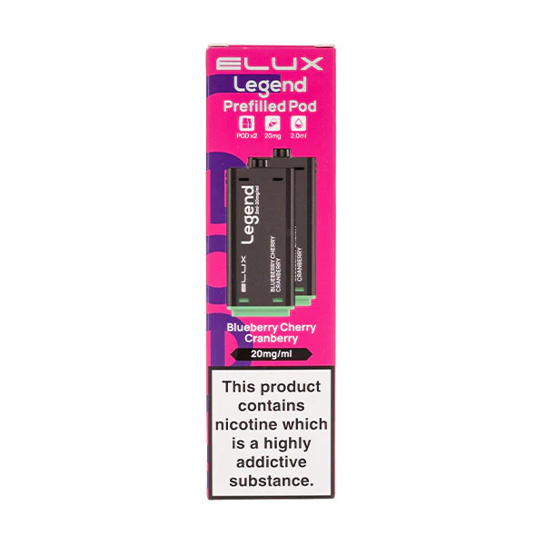 Blueberry Cherry Cranberry Legend 1500 Prefilled Pods by Elux