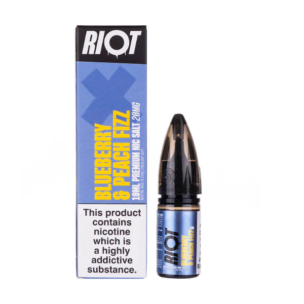 Blueberry Peach Fizz Nic Salt E-Liquid by Riot X