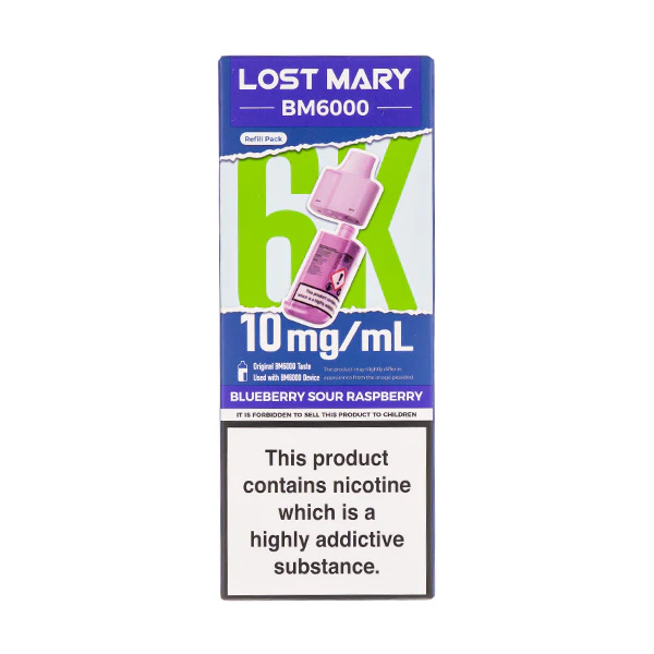 Blueberry Sour Raspberry BM6000 Prefilled Pod + Refill by Lost Mary - Image 3