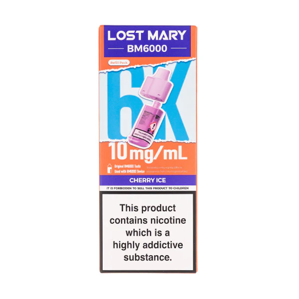 Cherry Ice BM6000 Prefilled Pod + Refill by Lost Mary - Image 3