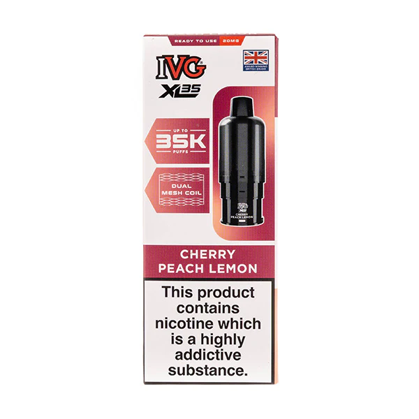Cherry Peach Lemon XL35 Prefilled Pod + Refills by IVG