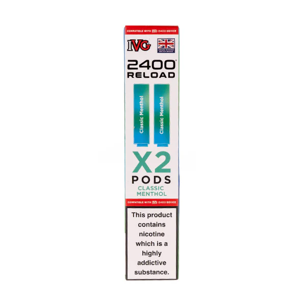 Classic Menthol IVG 2400 Reload Replacement Pods - 2 Pack