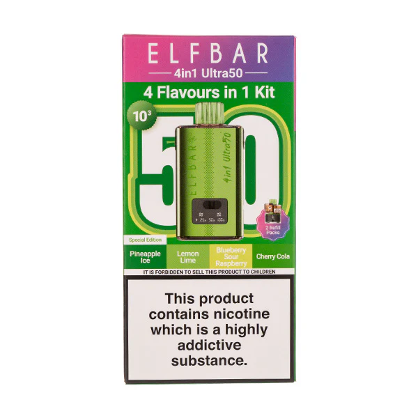 Elf Bar 4in1 Ultra 50 Prefilled Pod Kit - Image 10