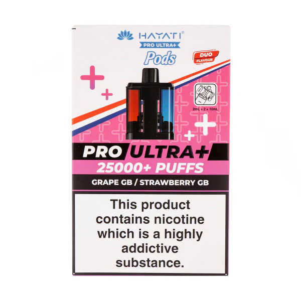 Grape GB/Strawberry GB Pro Ultra Plus 25k Prefilled Pod + Refill by Hayati