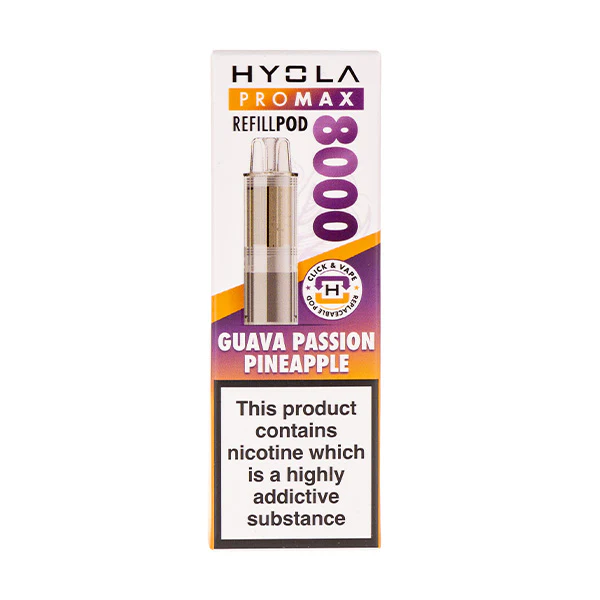 Guava Passion Pineapple Pro Max 8000 Prefilled Pod + Refill by Hyola