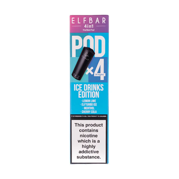 Ice Drink Edition 4 in 1 Prefilled Pods by Elf Bar - 4 Pods