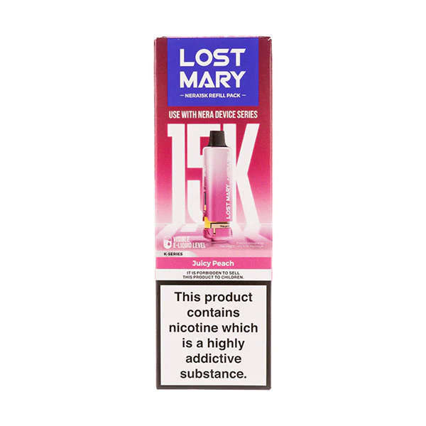 Juicy Peach Nera 15k Prefilled Pod + Refill by Lost Mary