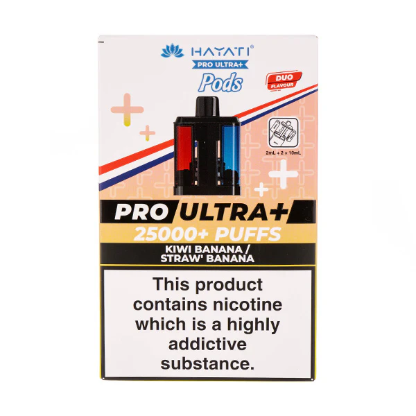 Kiwi Banana/Straw' Banana Pro Ultra Plus 25k Prefilled Pod + Refill by Hayati