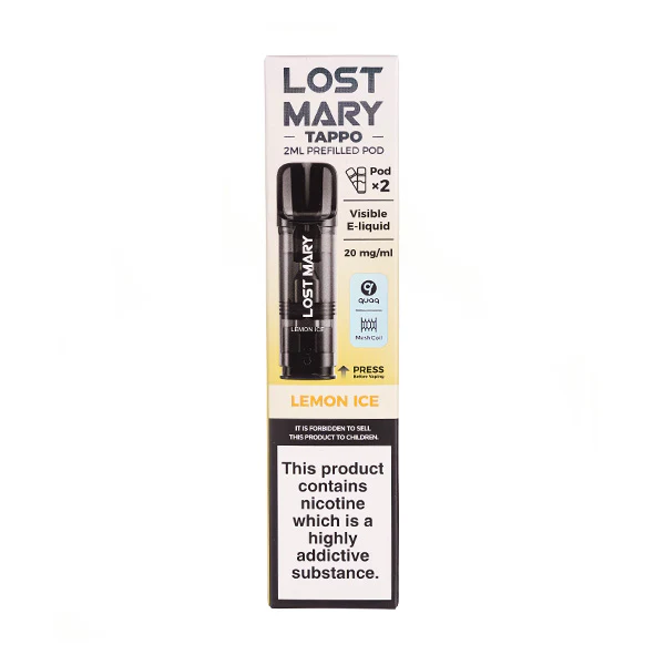 Lemon Ice Tappo Prefilled Pods by Lost Mary
