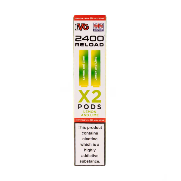 Lemon & Lime IVG 2400 Reload Replacement Pods - 2 Pack