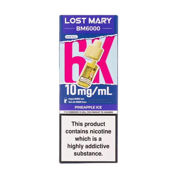 Pineapple Ice BM6000 Prefilled Pod + Refill by Lost Mary - Image 2