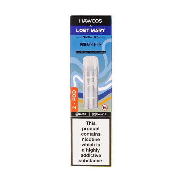 Pineapple Ice Crystal Pro Prefilled Pods by Hawcos x Lost Mary