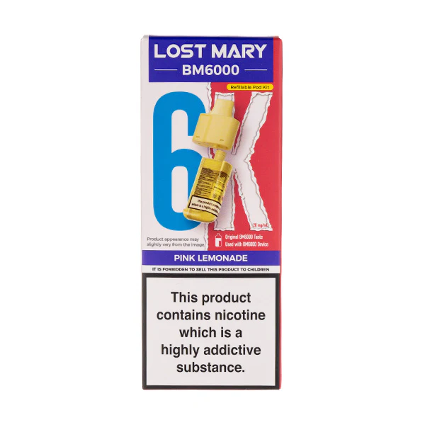 Pink Lemonade BM6000 Prefilled Pod + Refill by Lost Mary