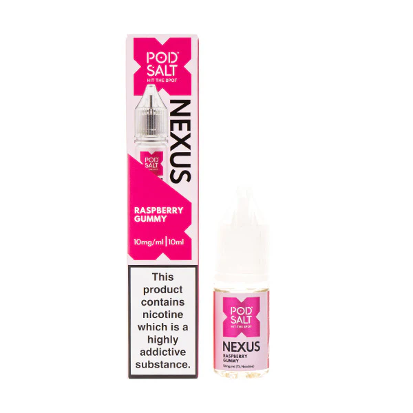 Raspberry Gummy Nic Salt E-Liquid by Pod Salt Nexus