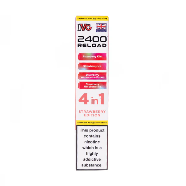 Strawberry Edition IVG 2400 Reload Replacement Pods - 4 Pack
