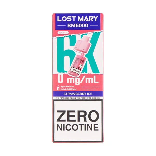Strawberry Ice BM6000 Prefilled Pod + Refill by Lost Mary - Image 2