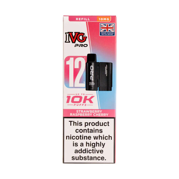 Strawberry Raspberry Cherry Pro 12 Prefilled Pod + Refill by IVG (10mg)