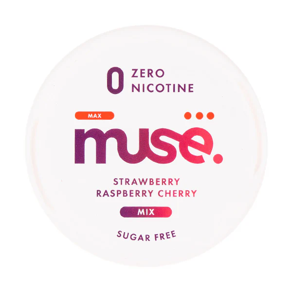 Strawberry Raspberry Cherry Zero Nicotine Pouches by Muse - Image 2