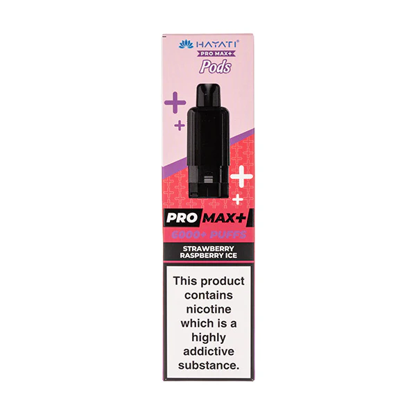 Strawberry Raspberry Ice Pro Max Plus Prefilled Pod + Refill by Hayati