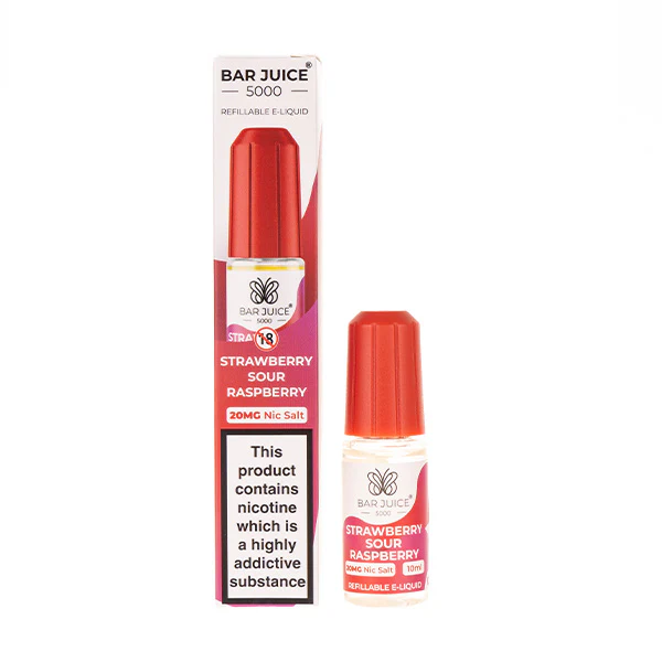 Strawberry Sour Raspberry Nic Salt E-Liquid by Bar Juice 5000