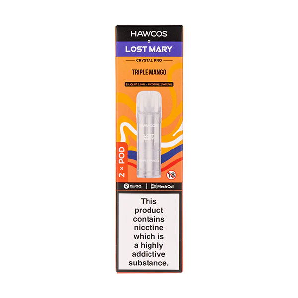 Triple Mango Crystal Pro Prefilled Pods by Hawcos x Lost Mary