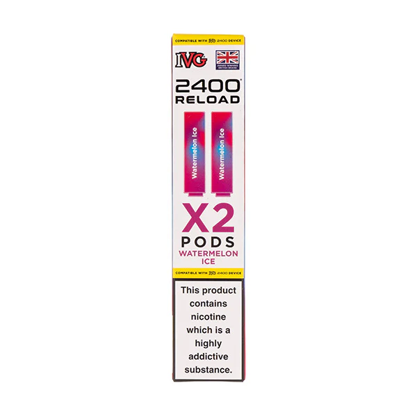 Watermelon Ice IVG 2400 Reload Replacement Pods - 2 Pack